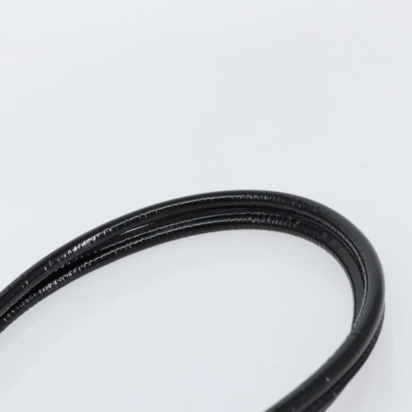 BOTTEGA VENETA INTRECCIATO Tote Bag Enamel Black Gold Auth 160743