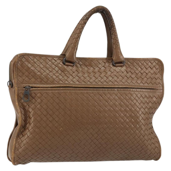 BOTTEGA VENETA INTRECCIATO Aktetas Leer Bruin Auth 160744