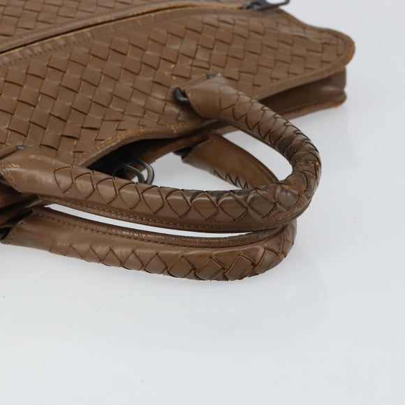 BOTTEGA VENETA INTRECCIATO Aktetas Leer Bruin Auth 160744