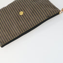 FENDI Pecan Canvas Bag Coated canvas nylon 4 Set Black Brown Auth 160746-20