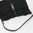 GUCCI Shoulder Bag Canvas Satin Leather 5 Set Black Auth 160747-11