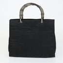 GUCCI Shoulder Bag Canvas Satin Leather 5 Set Black Auth 160747-19