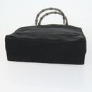 GUCCI Shoulder Bag Canvas Satin Leather 5 Set Black Auth 160747-23
