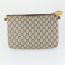 GUCCI GG Supreme GG Plus Web Sherry Line Bag PVC 4 Set Beige Green Auth 160748-10