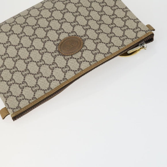GUCCI GG Supreme GG Plus Web Sherry Line Bag PVC 4 Set Beige Green Auth 160748