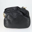 GUCCI Bamboo Shoulder Bag Leather Canvas 4 Set Black Auth 160749-15