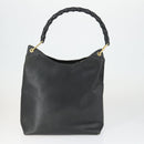GUCCI Bamboo Shoulder Bag Leather Canvas 4 Set Black Auth 160749-3