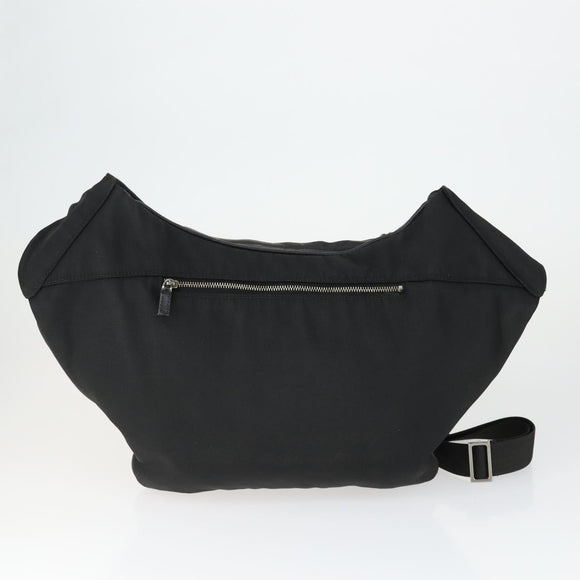 GUCCI Bamboo Shoulder Bag Leather Canvas 4 Set Black Auth 160749