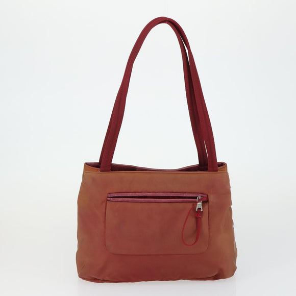 PRADA Bag Nylon 3 Set Black Red beige Auth 160750