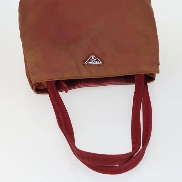 PRADA Bag Nylon 3 Set Black Red beige Auth 160750