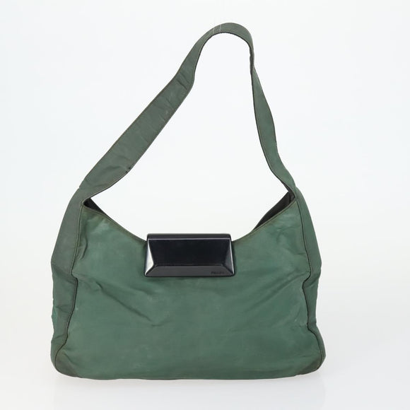 PRADA Bag Nylon 3 Set Black Khaki Auth 160751
