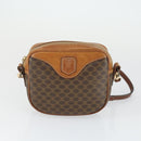 CELINE Macadam Canvas Shoulder Bag PVC 2 Set Brown Auth 160752-10