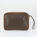 CELINE Macadam Canvas Bag PVC 4 Set Brown Auth 160753-21