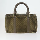 CELINE Macadam Canvas Bag PVC Suede 3 Set Brown Beige Auth 160754-3