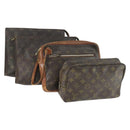 LOUIS VUITTON Monogram Clutch Bag 4 Set LV Auth 160755-1