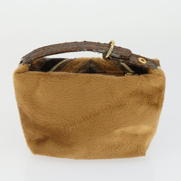 BVLGARI Givenchy Logo Mania Bag Canvas Leather 3 Set Black Brown Auth 160757