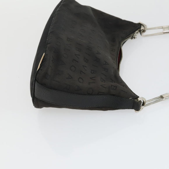 BVLGARI Givenchy Logo Mania Bag Canvas Leather 3 Set Black Brown Auth 160757