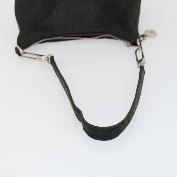 BVLGARI Givenchy Logo Mania Bag Canvas Leather 3 Set Black Brown Auth 160757