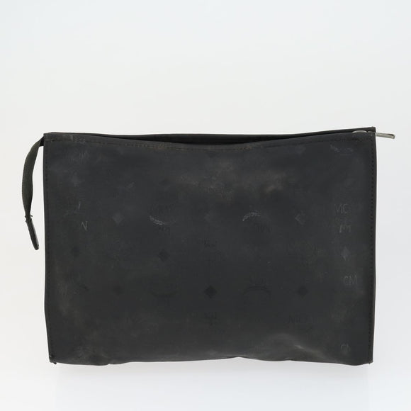 Salvatore Ferragamo MCM Logogram Vicetos Bag PVC Leather 3 Set Black Auth 160758