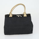 BURBERRY Nova Check Blue Label Hand Bag Nylon 2 Set Black Red Auth 160759-11