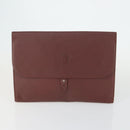 CARTIER Must Line Clutch Bag Leather 3 Set Bordeaux Auth 160760-2