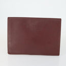 CARTIER Must Line Clutch Bag Leather 3 Set Bordeaux Auth 160760-3