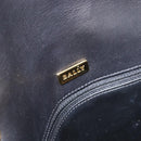 BALLY Quilted Chain Shoulder Bag Leather Black Gold Auth 160783-16