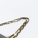 BALLY Quilted Chain Shoulder Bag Leather Black Gold Auth 160783-8