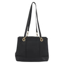 BALLY Quilted Shoulder Bag Leather Black Gold Auth 160784-2