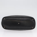 BALLY Quilted Shoulder Bag Leather Black Gold Auth 160784-5