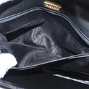 BALLY Quilted Chain Shoulder Bag Leather Black Gold Auth 160785-24