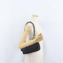 BALLY Quilted Chain Shoulder Bag Leather Black Gold Auth 160785-25