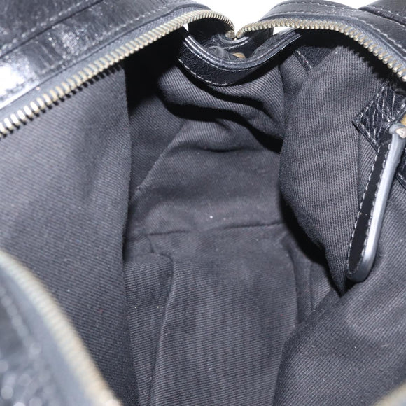 BALLY Tote Bag Leather Black Auth 160786