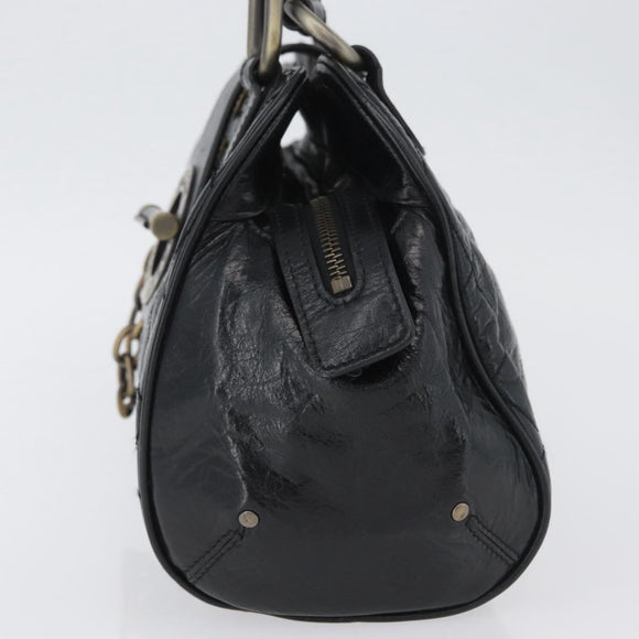 BALLY Tote Bag Leather Black Auth 160786