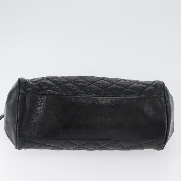 BALLY Tote Bag Leather Black Auth 160786