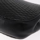 BALLY Chain Shoulder Bag Leather Black Gold Auth 160803-17