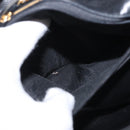 BALLY Chain Shoulder Bag Leather Black Gold Auth 160803-12