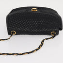 BALLY Chain Shoulder Bag Leather Black Gold Auth 160803-6