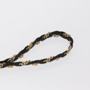 BALLY Chain Shoulder Bag Leather Black Gold Auth 160803-14