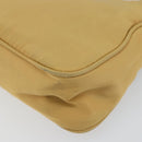 PRADA Hand Bag Nylon Beige Silver Auth 160804-15