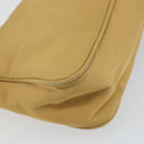 PRADA Hand Bag Nylon Beige Silver Auth 160804-16