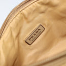 PRADA Hand Bag Nylon Beige Silver Auth 160804-18