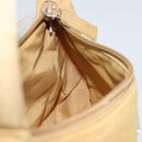 PRADA Hand Bag Nylon Beige Silver Auth 160804-19
