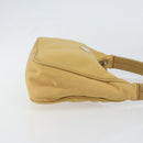 PRADA Hand Bag Nylon Beige Silver Auth 160804-3