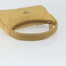 PRADA Hand Bag Nylon Beige Silver Auth 160804-7