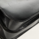 CELINE Circle Hand Bag Leather 2way Black Gold Auth 160805V-13