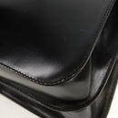 CELINE Circle Hand Bag Leather 2way Black Gold Auth 160805V-16