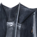 CELINE Circle Hand Bag Leather 2way Black Gold Auth 160805V-24