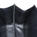CELINE Circle Hand Bag Leather 2way Black Gold Auth 160805V-25