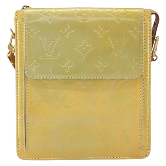 LOUIS VUITTON Monogram Vernis Motto Accessory Pouch Gris M91030 LV Auth 160810